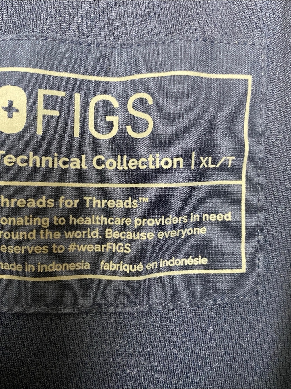 FIGS Technical Collection Navy Blue Zamora Jogger Scrub Pants XL Tall - Picture 9 of 9